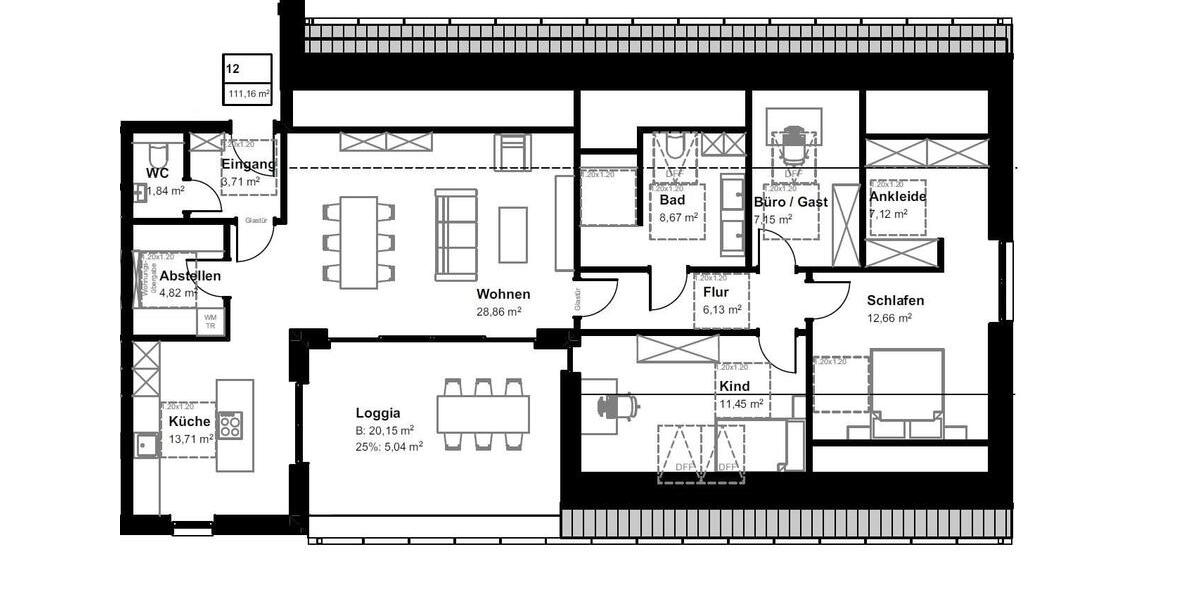 Etagenwohnung Bad Bentheim - 4 Zimmer, 111 m&sup2;, 1.395&euro; | Angebot:26561468